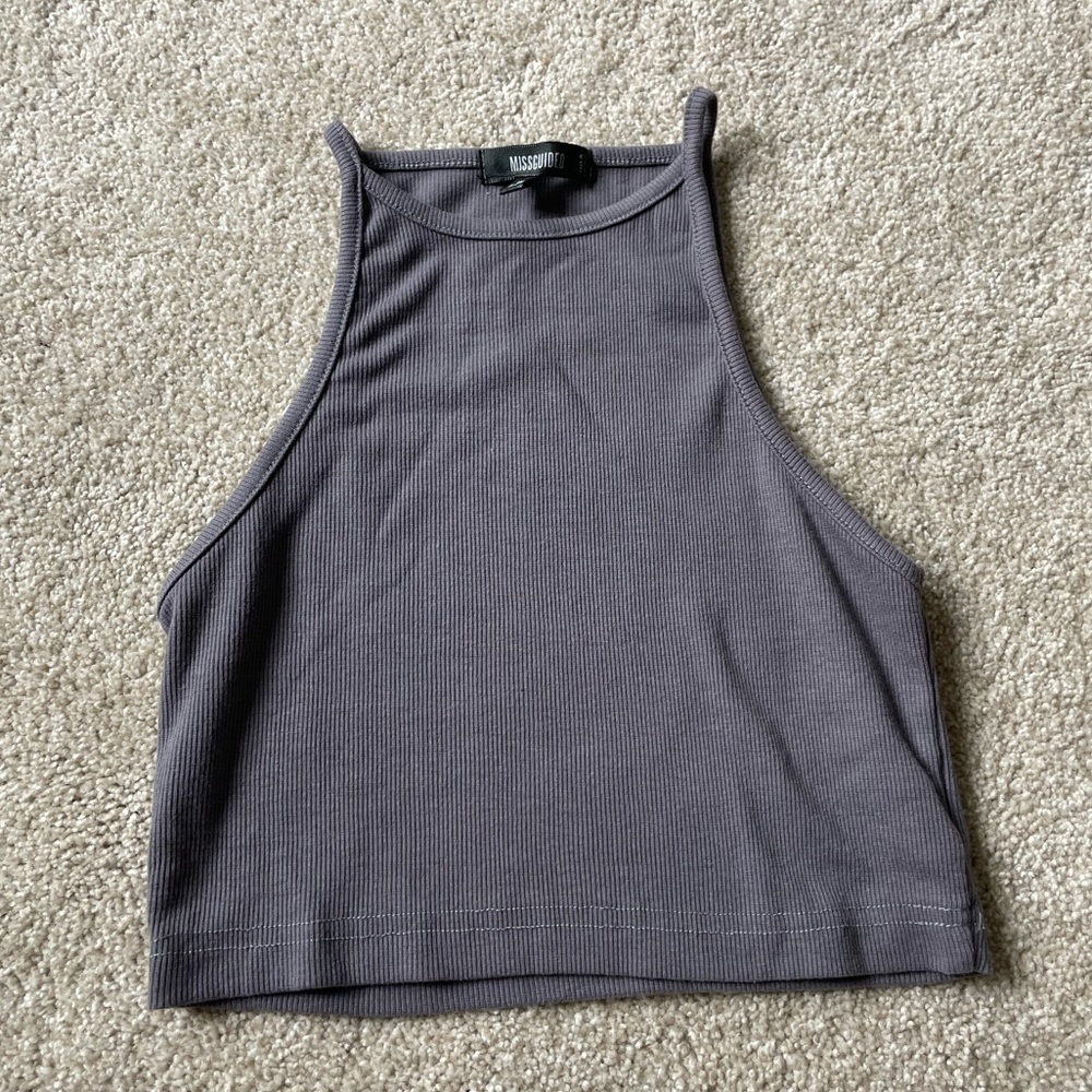 High Neck Missguided Crop Top